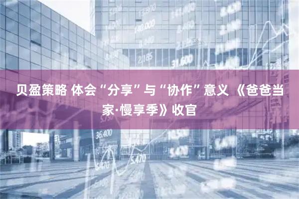 贝盈策略 体会“分享”与“协作”意义 《爸爸当家·慢享季》收官